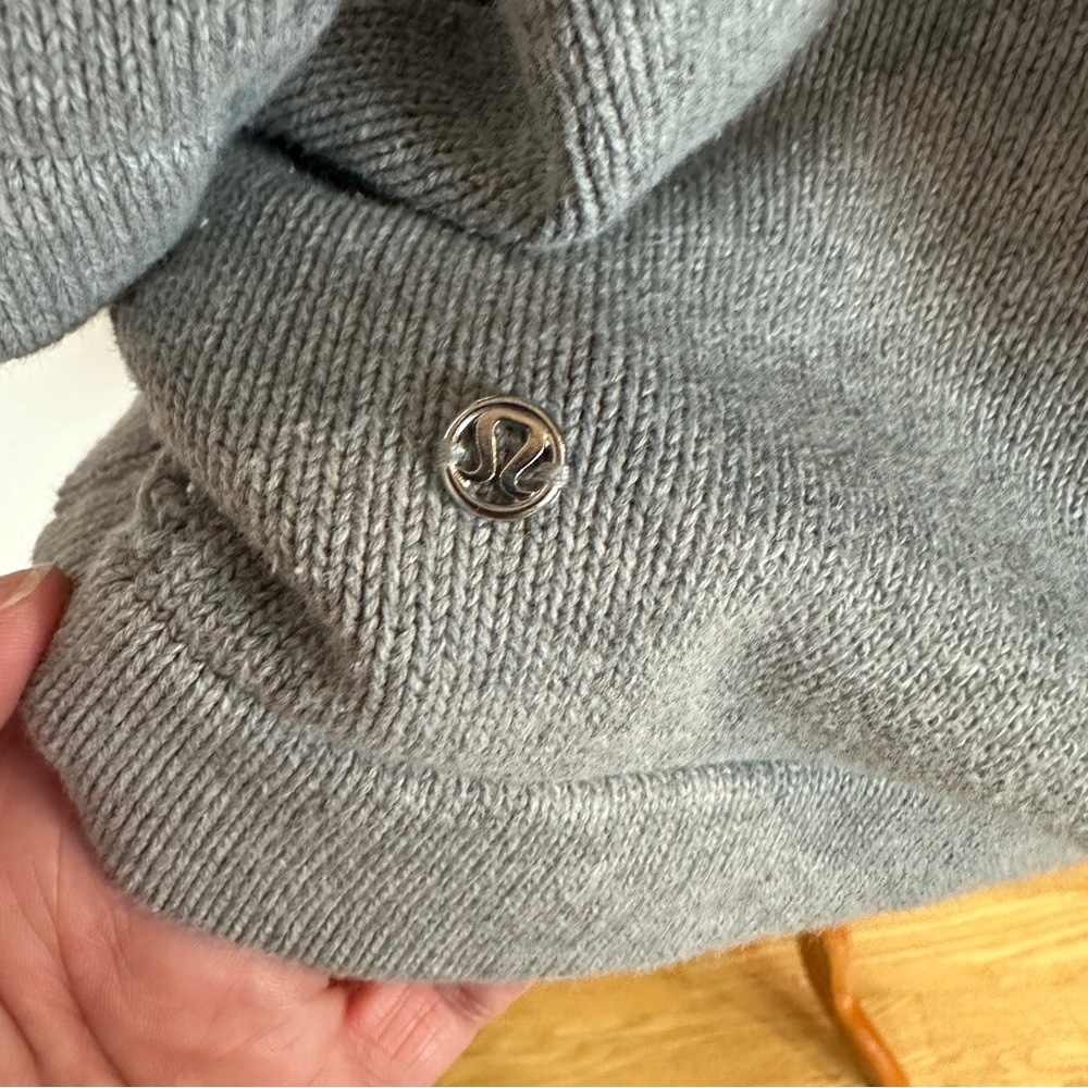 Lululemon Bhakti Reality Short Sleeve Sweater Heathered Gray Women’s Sz 6 - Picture 4 of 4